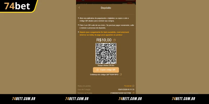 Perguntas Frequentes sobre o 74BET Depósito