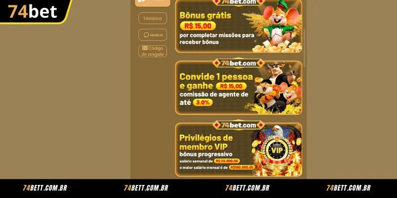 Variedade de Eventos e 74BET Promoção 